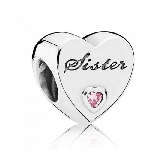 Pandora Charm-Silver Sisters Love Heart Jewelry