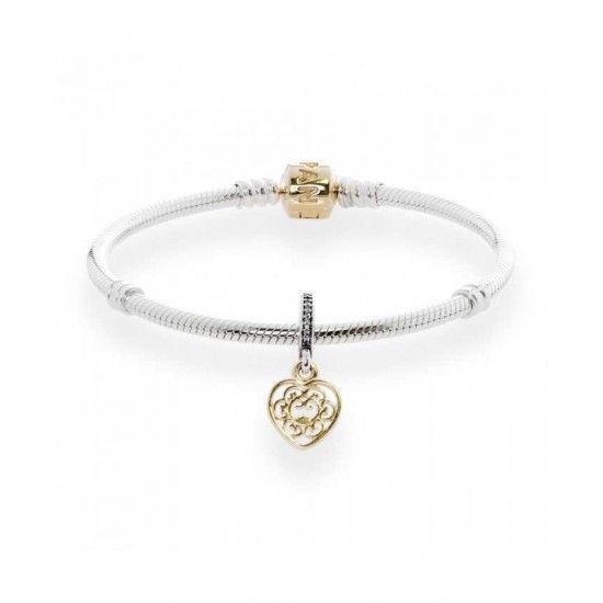 Pandora Bracelet-Magnificent Heart Complete Jewelry