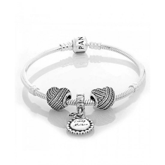 Discount Pandora Bracelet-Silver Love Lines Complete Jewelry