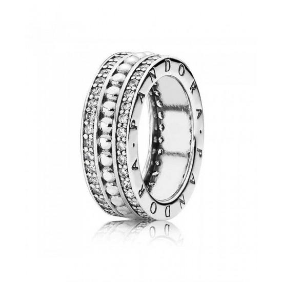 Pandora Ring-Silver Cubic Zirconia Bead