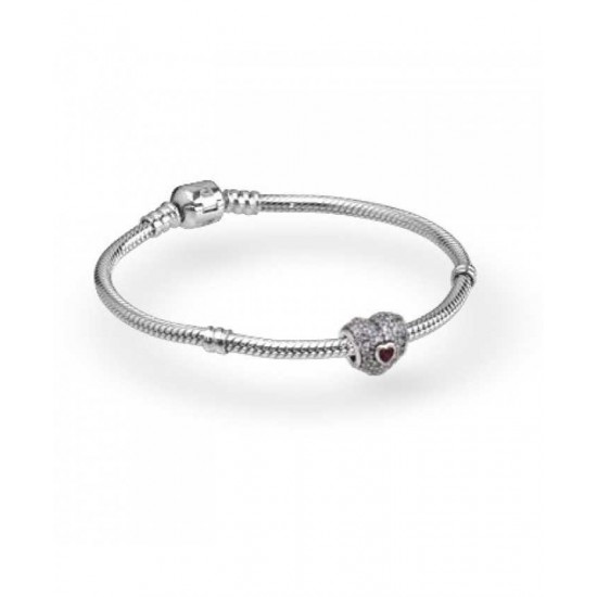 Pandora Bracelet-Sparkling Heart Complete