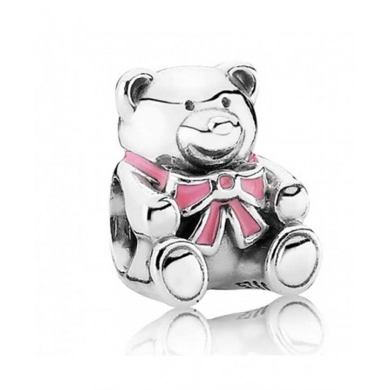 Pandora Charm-Silver Baby Girl Teddy Bear