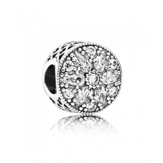 Pandora Charm-Silver Radiant Bloom Cubic Zirconia