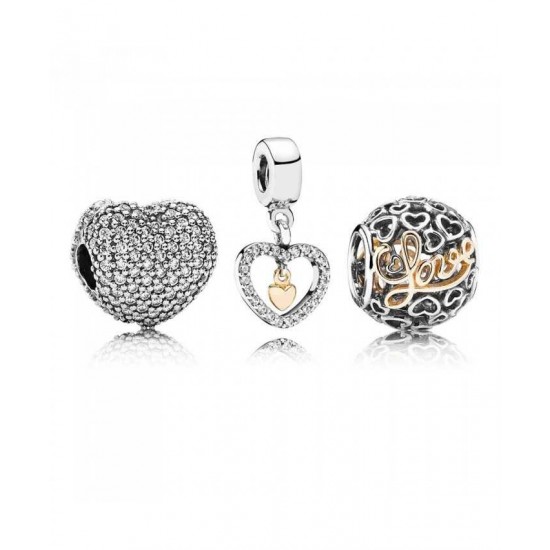 Pandora Charm-Delicate Hearts