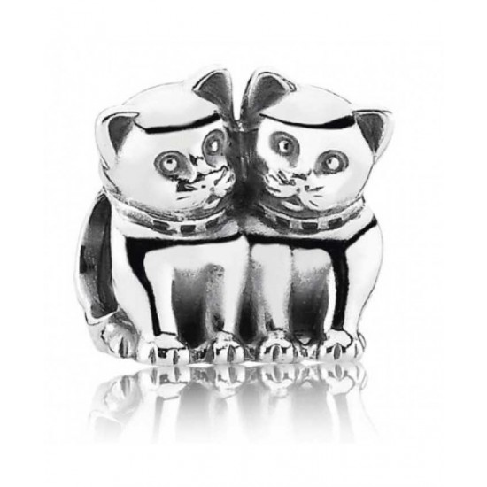 Pandora Charm-Silver Cats