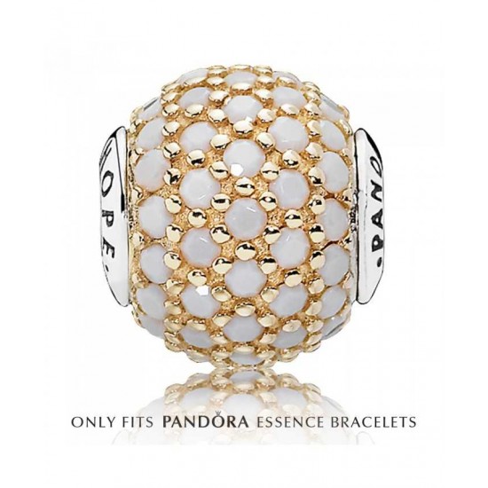 Pandora Charm-Essence 14ct White Crystal Hope Jewelry