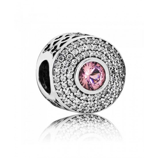 Pandora Charm-Silver Cubic Zirconia Pink Radiant Splendor