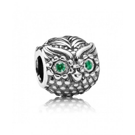 Pandora Charm-Silver Wise Owl