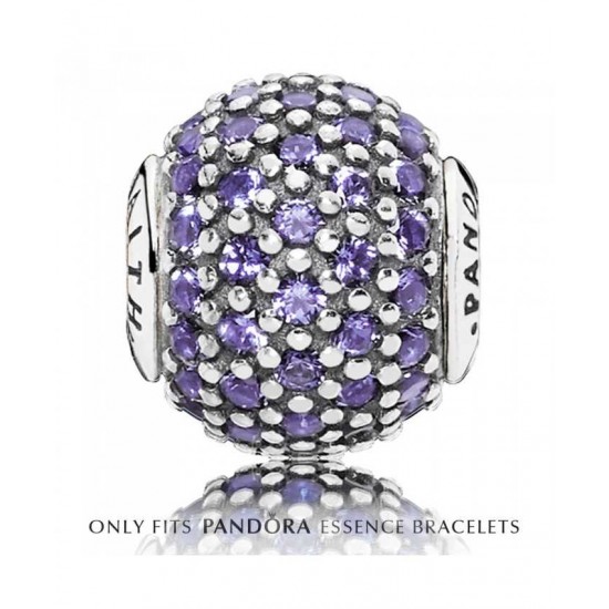 Pandora Charm-Essence Silver Purple Faith Jewelry