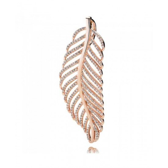 Pandora Pendant-Rose Feather Jewelry