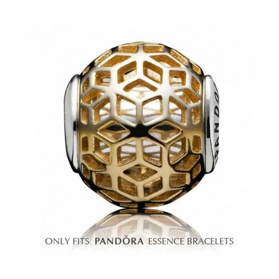 Pandora Charm-Essence Silver 14ct Gold Intuition