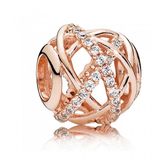 Pandora Charm-Rose Galaxy Cubic Zirconia