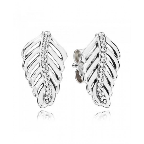 Pandora Earring-Silver Cubic Zirconia ShimmeRing