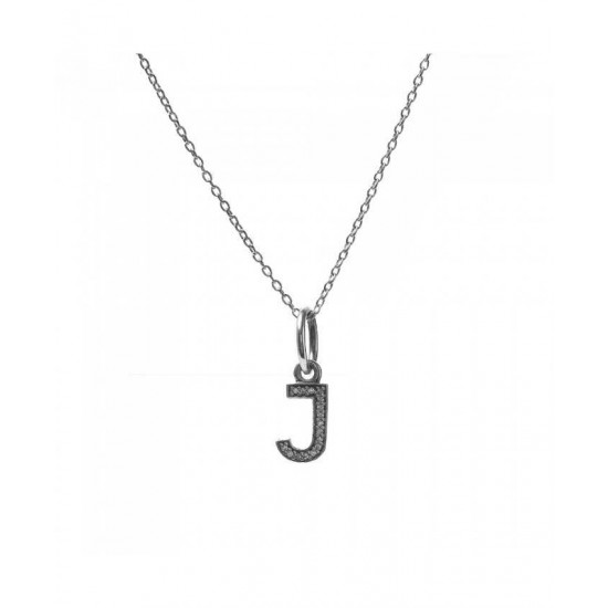 Pandora Necklace-Sparkling Alphabet J