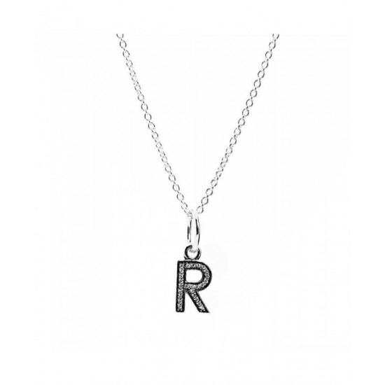 Pandora Necklace-Sparkling Alphabet R