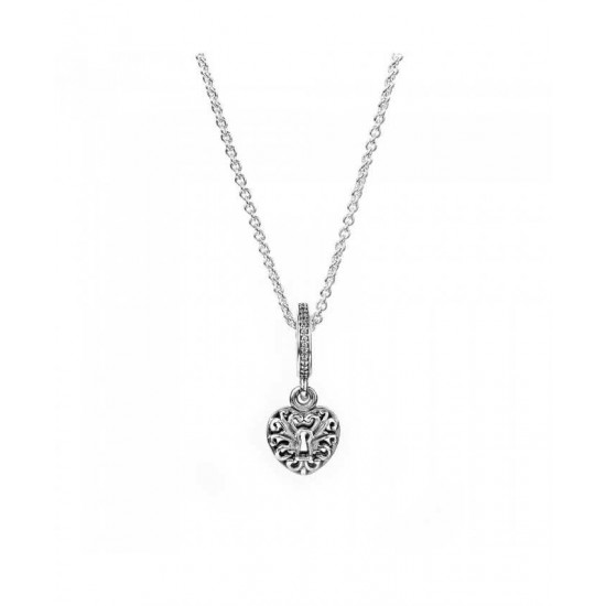 Pandora Necklace-Heart Lock
