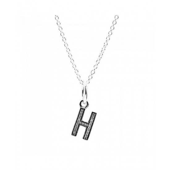 Pandora Necklace-Sparkling Alphabet H