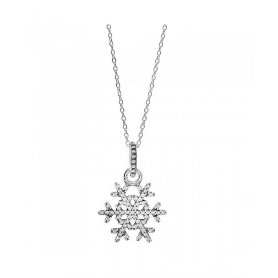 Pandora Necklace-Sparkling Snowflake