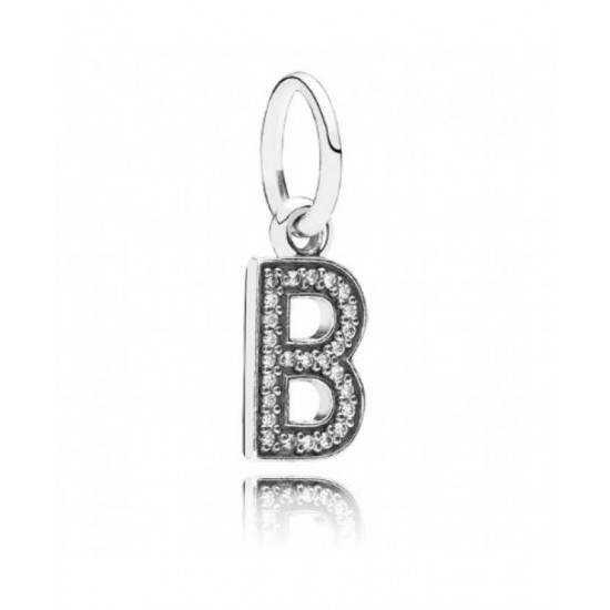 Pandora Pendant-Sparkling Alphabet B