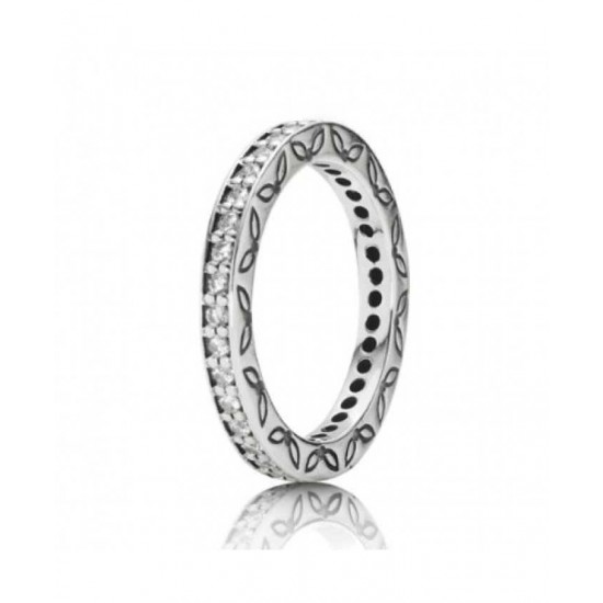 Pandora Ring-Silver Full Eternity Cubic Zirconia