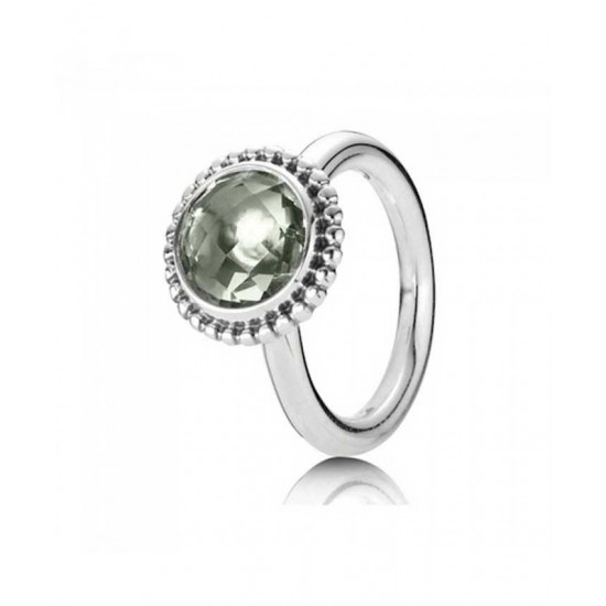 Pandora Ring-Silver Green Amethyst