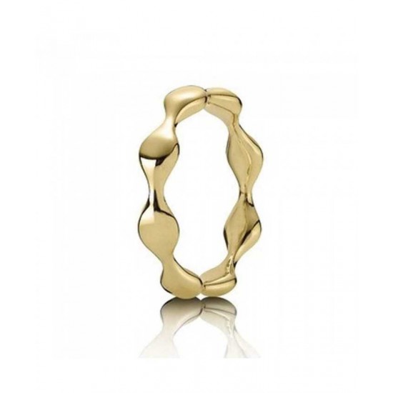 Pandora Ring-18ct Gold Waves Jewelry